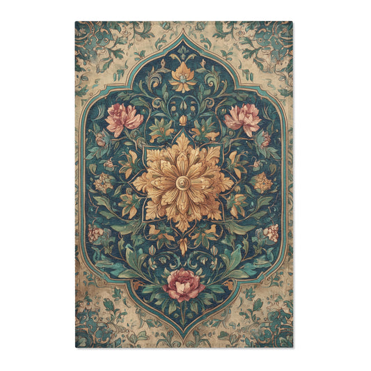 Moroccan Area Rug, Low Pile, Funky, Colorful, & Unique Area Rugs, Custom Print Rug or Bathmat, 3 Sizes - 24x36 in, 36x60 in and 48x72 in