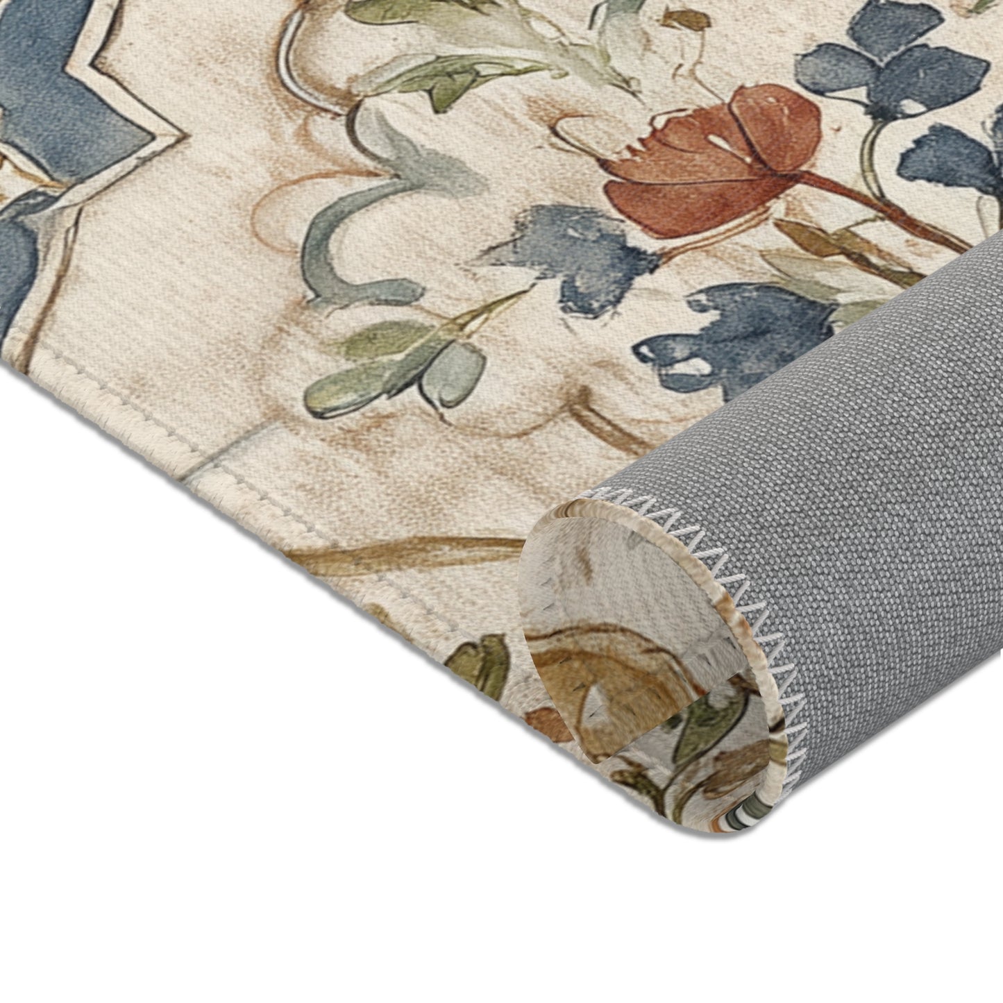 Moroccan Area Rug, Low Pile, Funky, Off White, & Unique Area Rugs, Custom Print Rug or Bathmat, 2 Sizes - 24x36 in and 48x72 in