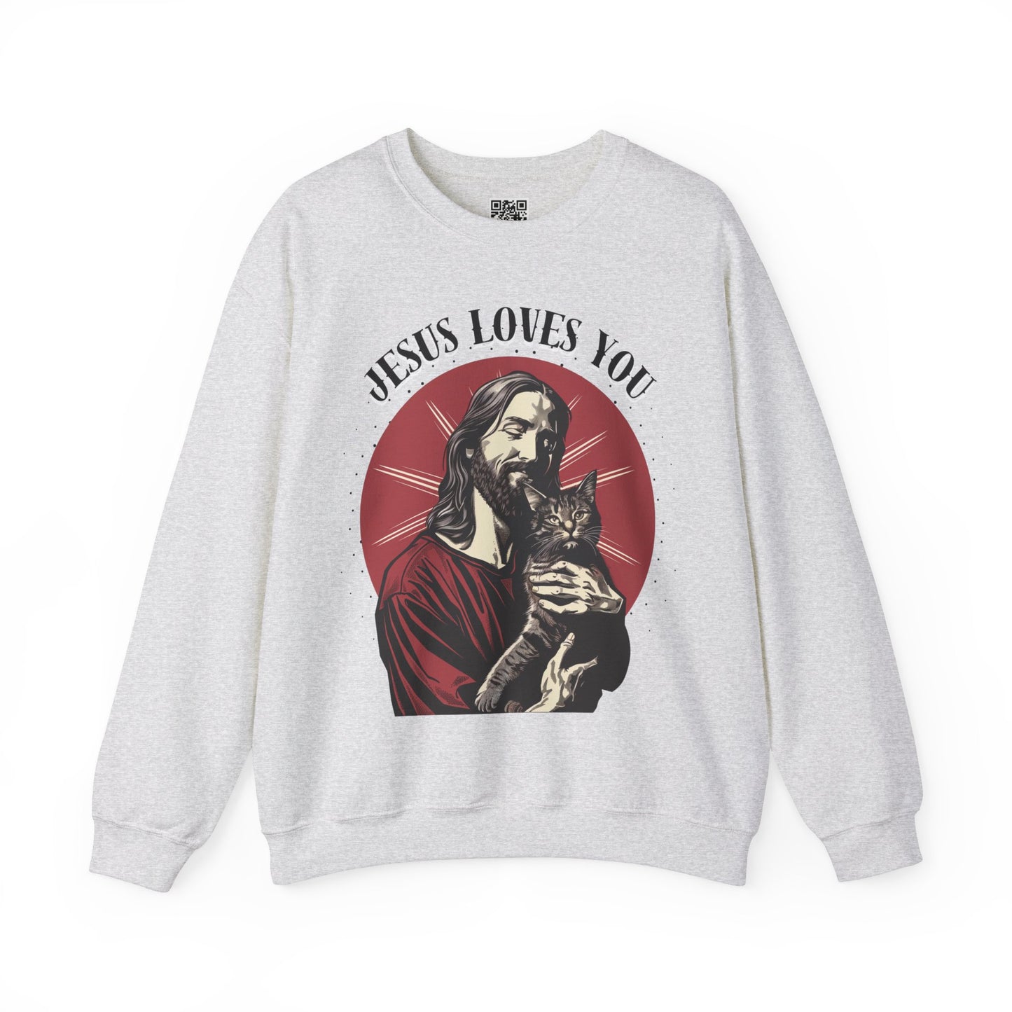 Jesus Loves You Unisex Heavy Blend Crewneck Sweatshirt, Christian Merch, Christian Streetwear, Ministry Shirt, Faith Based Shirt, Jesus Apparel