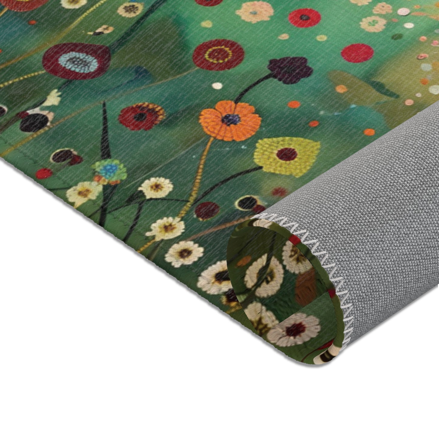 Gustav Klimt Inspired Area Rug, Funky, Colorful, & Unique Area Rugs, Custom Print Rug or Bathmat, 3 Sizes - 24x36 in, 36x60 in and 48x72 in