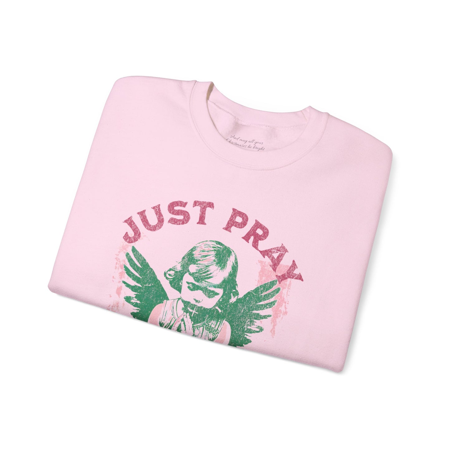 Just Pray Sweatshirt, Unisex Heavy Blend™ Crewneck, Christian Streetwear, Jesus Apparel, Inspirational Clothing, Faith Based Apparel