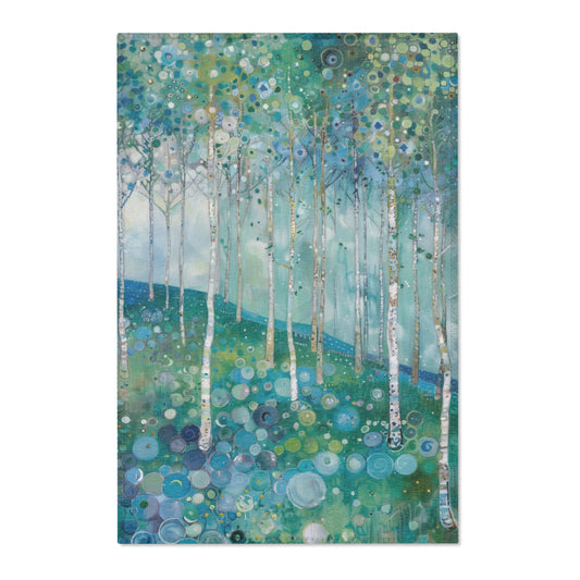Gustav Klimt Inspired Area Rug, Funky, Colorful, & Unique Area Rugs, Custom Print Rug or Bathmat, 3 Sizes - 24x36 in, 36x60 in and 48x72 in