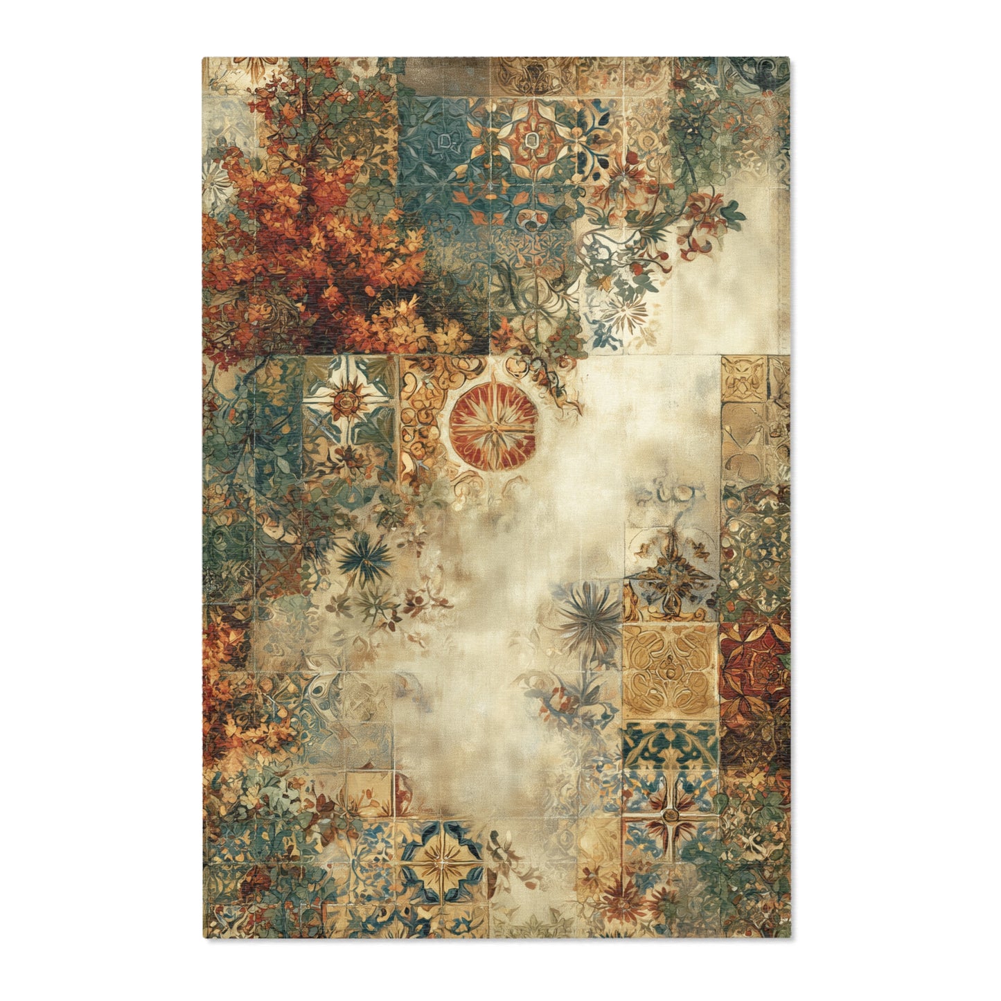 Gustav Klimt Inspired Area Rug, Funky, Colorful, & Unique Area Rugs, Custom Print Rug or Bathmat, 3 Sizes - 24x36 in, 36x60 in and 48x72 in