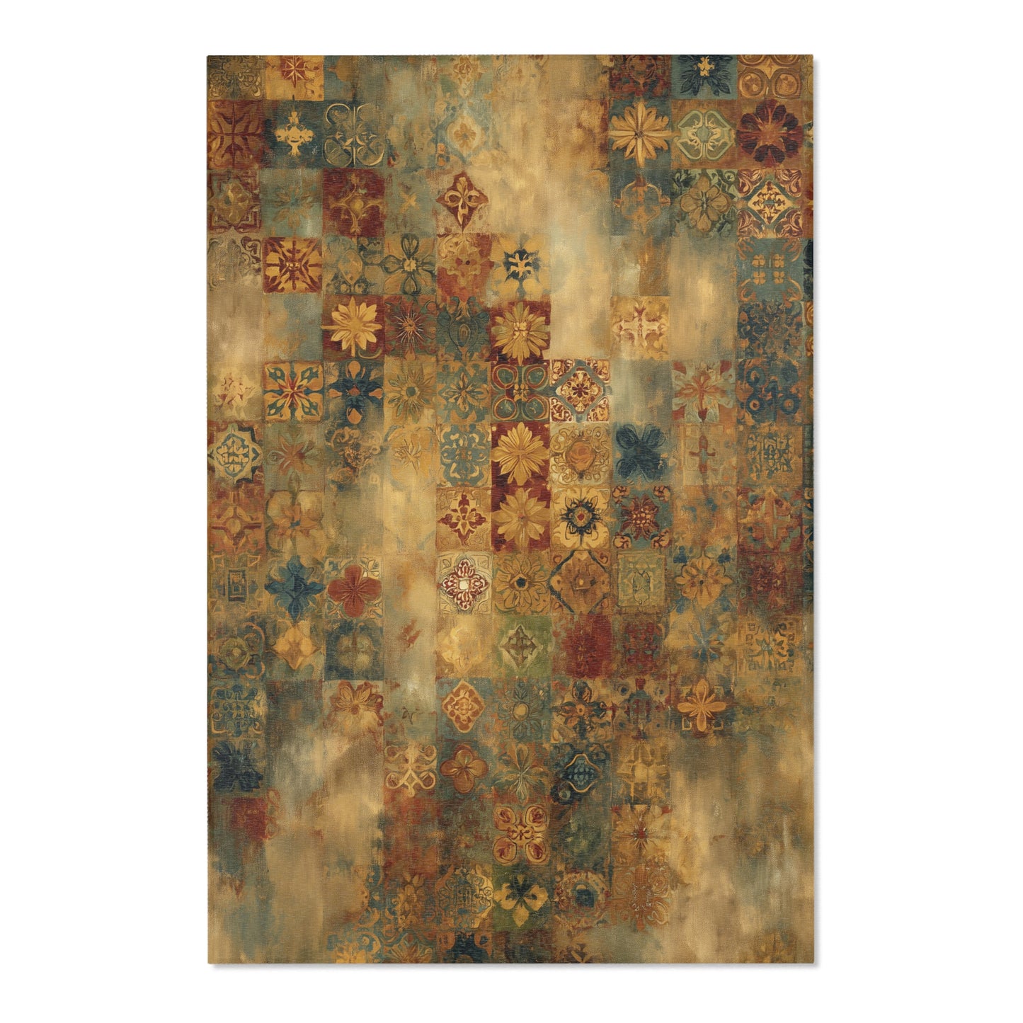 Gustav Klimt Inspired Area Rug, Funky, Colorful, & Unique Area Rugs, Custom Print Rug or Bathmat, 3 Sizes - 24x36 in, 36x60 in and 48x72 in