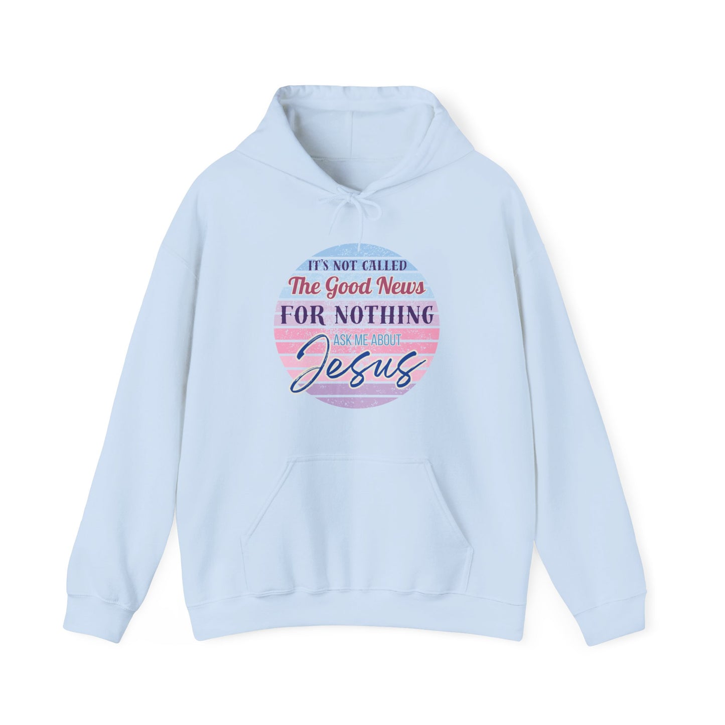 The Good News of Jesus Unisex Heavy Blend™ Hooded Sweatshirt, Christian Merch, Christian Streetwear, Ministry Shirt, Faith Based Shirt, Praise Hoodie