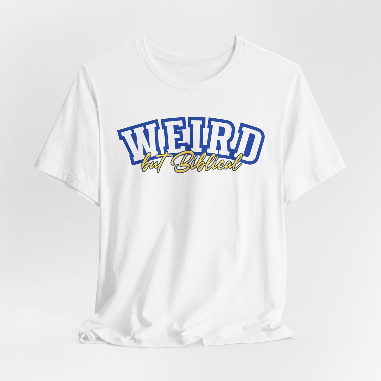 Weird But Biblical Unisex Softstyle T-Shirt - Faith Tee, Religious Shirt, Inspirational Christian Clothing, Bible Quote Top, Christian