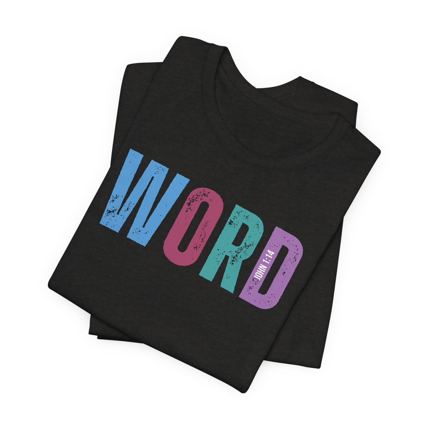 Word, John 1:14 T-shirt - Unisex Jersey Short Sleeve Tee, Christian Merch, Christian Streetwear, Faith Based Shirt, Christian Apparel, Christian Shirts