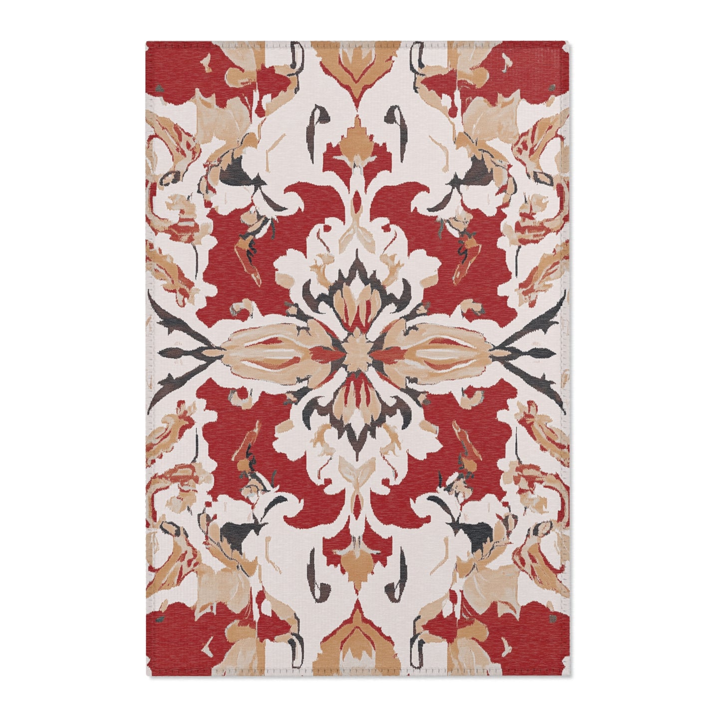 Modern Boho Floral Area Rug, Funky, Colorful, & Unique Area Rugs, Custom Print Rug Bathmat, 3 Sizes-24x36 in, 36x60 in and 48x72 in