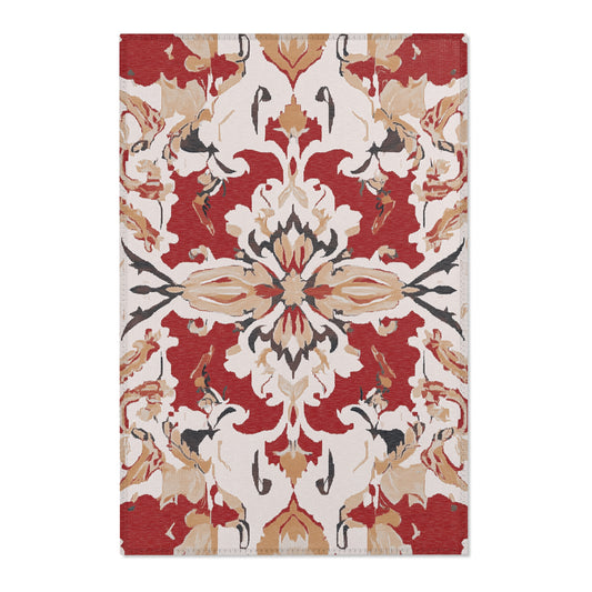 Modern Boho Floral Area Rug, Funky, Colorful, & Unique Area Rugs, Custom Print Rug Bathmat, 3 Sizes-24x36 in, 36x60 in and 48x72 in