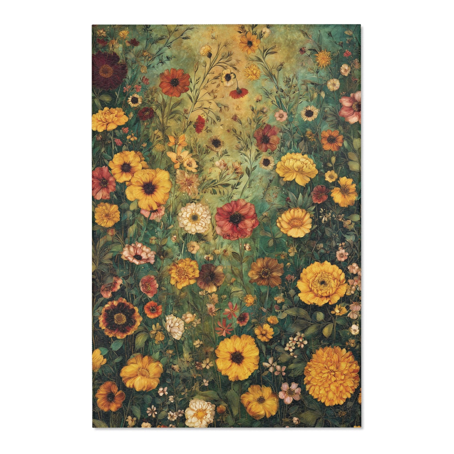 Gustav Klimt Inspired Area Rug, Funky, Colorful, & Unique Area Rugs, Custom Print Rug or Bathmat, 3 Sizes - 24x36 in, 36x60 in and 48x72 in