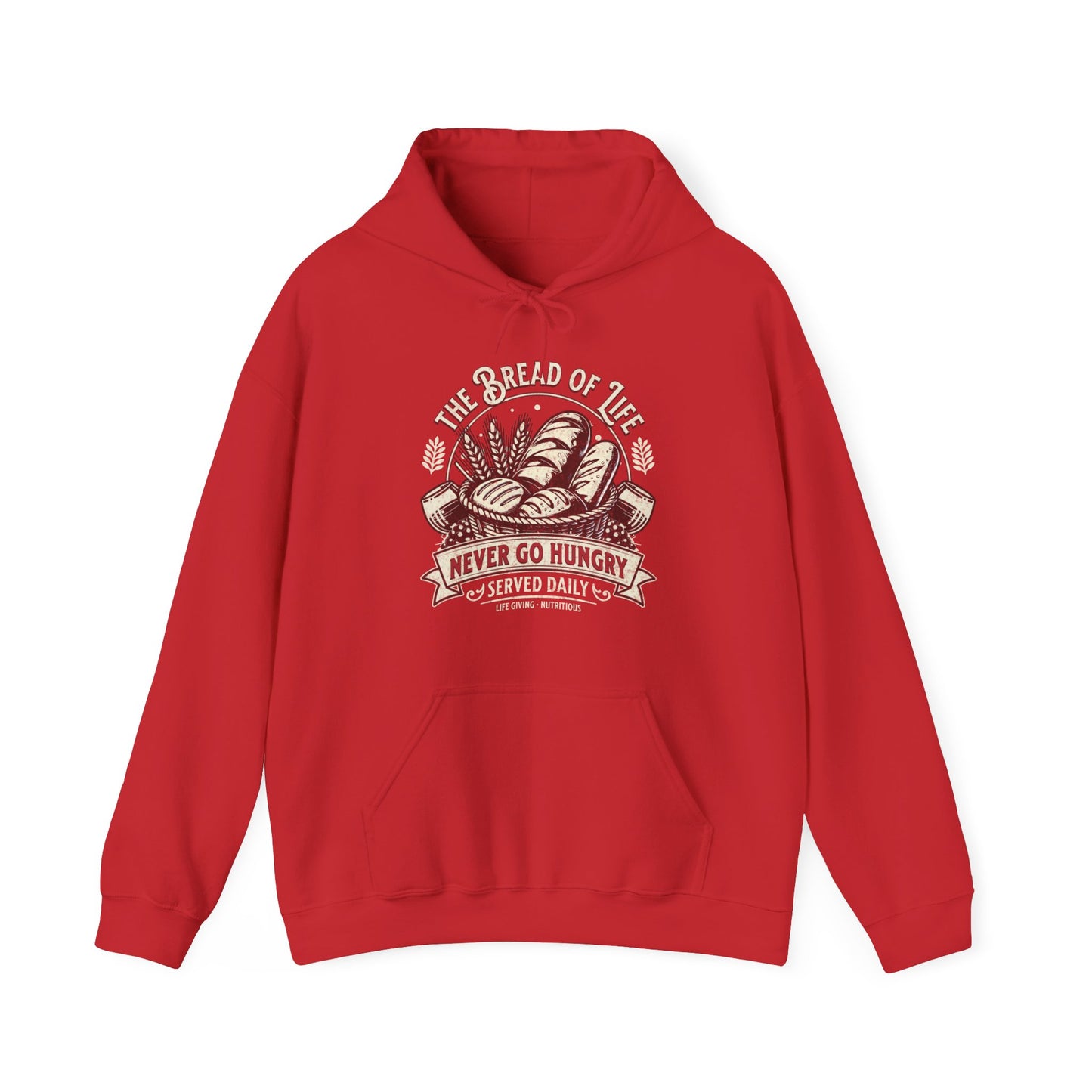 Bread of Life Unisex Heavy Blend™ Hoodie, Christian Merch, Christian Streetwear, Ministry Shirt, Faith Based Shirt, Praise Hoodie
