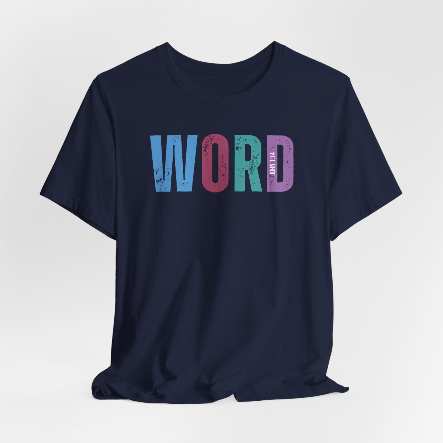 Word, John 1:14 T-shirt - Unisex Jersey Short Sleeve Tee, Christian Merch, Christian Streetwear, Faith Based Shirt, Christian Apparel, Christian Shirts