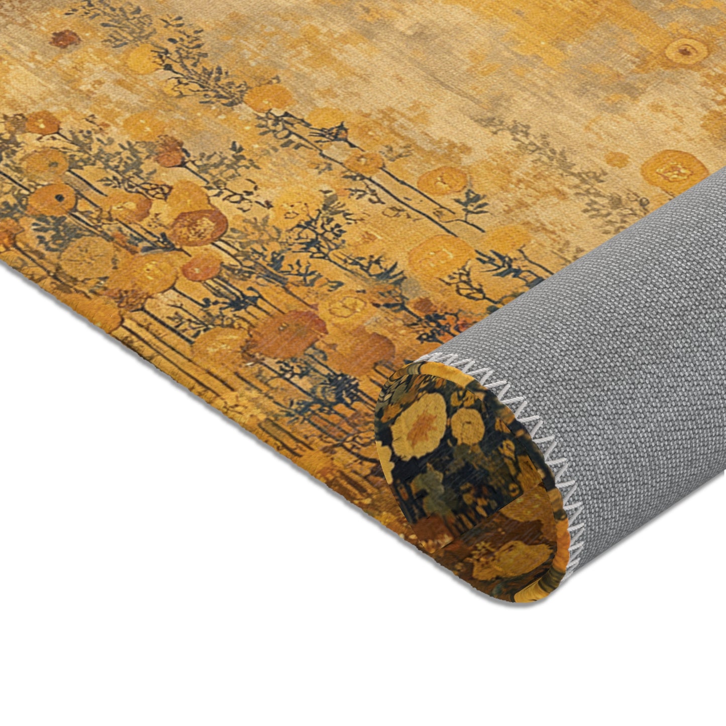 Gustav Klimt Inspired Area Rug, Funky, Colorful, & Unique Area Rugs, Custom Print Rug or Bathmat, 3 Sizes - 24x36 in, 36x60 in and 48x72 in