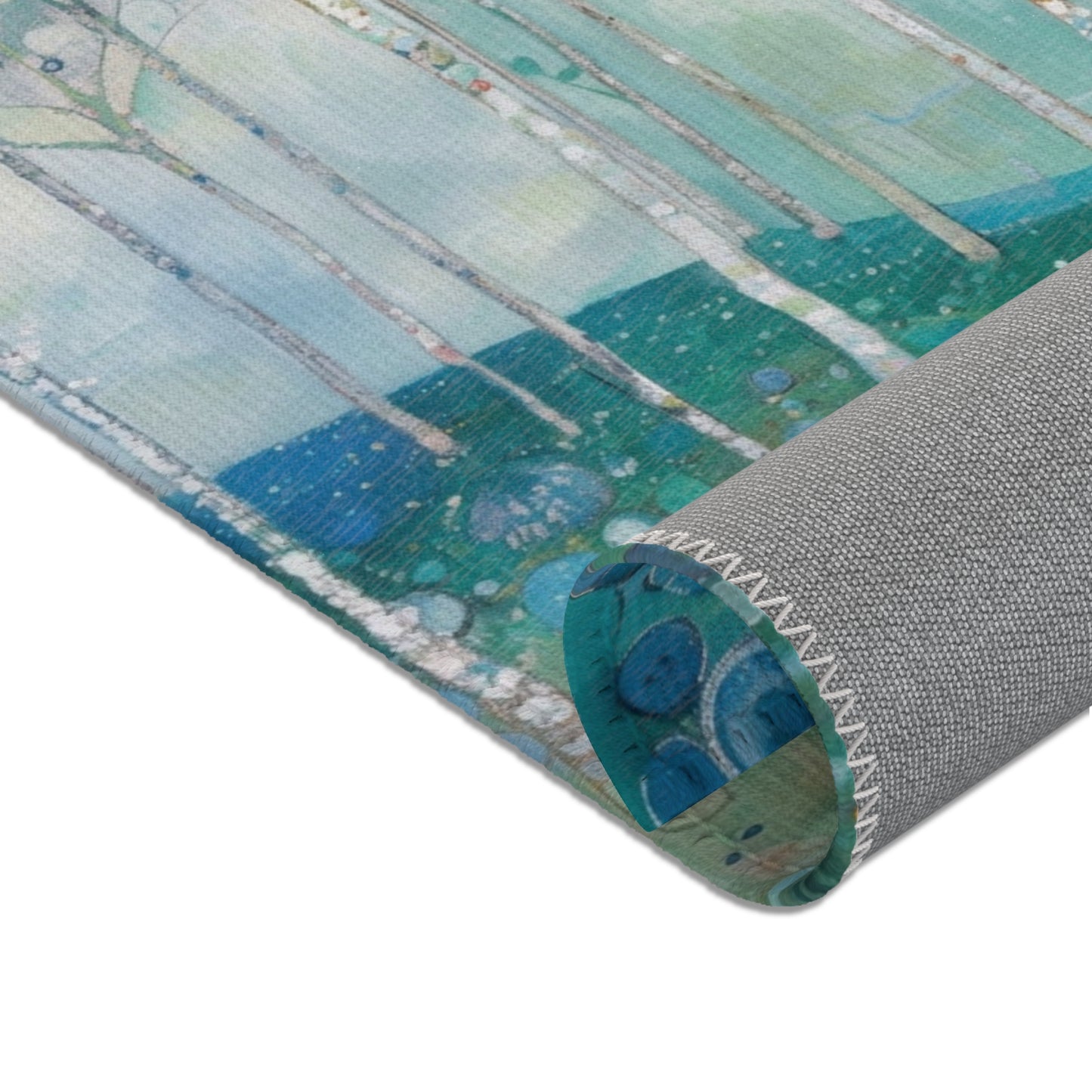 Gustav Klimt Inspired Area Rug, Funky, Colorful, & Unique Area Rugs, Custom Print Rug or Bathmat, 3 Sizes - 24x36 in, 36x60 in and 48x72 in