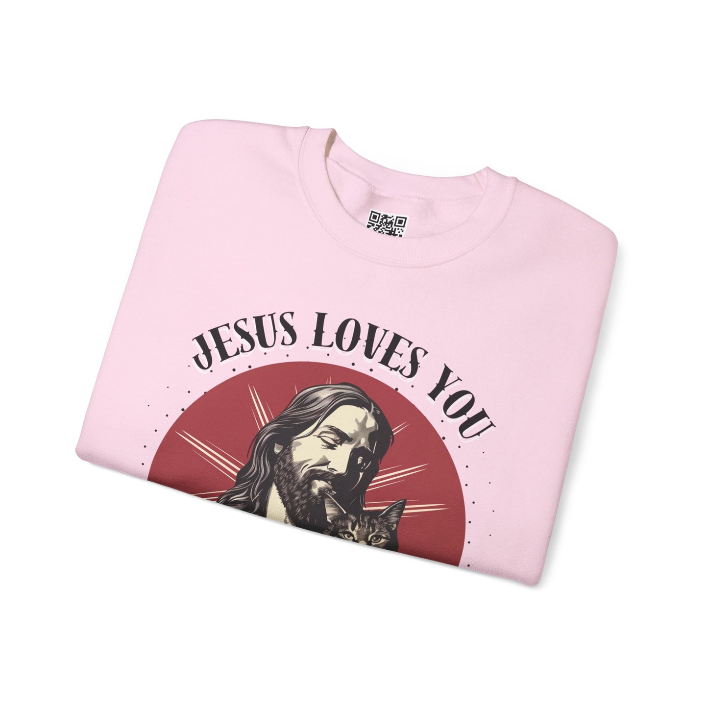 Jesus Loves You Unisex Heavy Blend Crewneck Sweatshirt, Christian Merch, Christian Streetwear, Ministry Shirt, Faith Based Shirt, Jesus Apparel