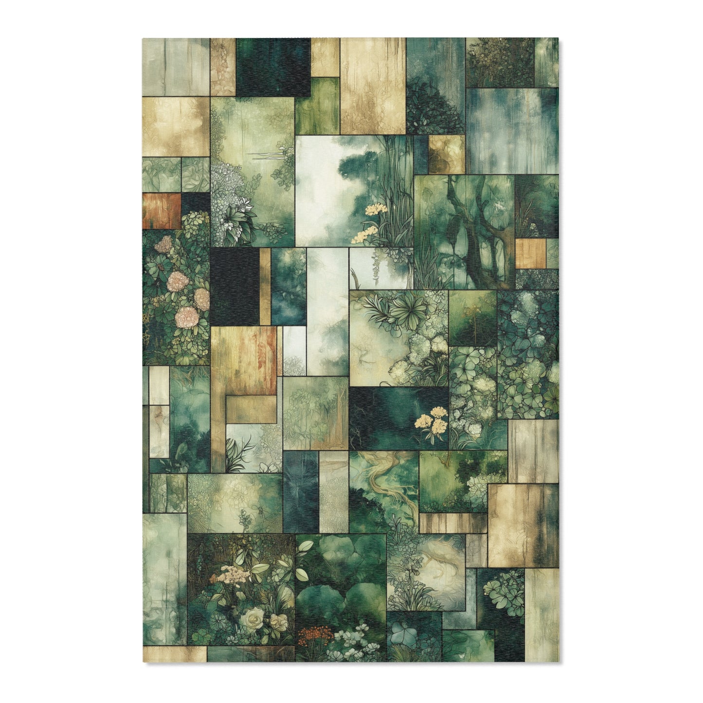 Gustav Klimt Inspired Area Rug, Funky, Colorful, & Unique Area Rugs, Custom Print Rug or Bathmat, 3 Sizes - 24x36 in, 36x60 in and 48x72 in