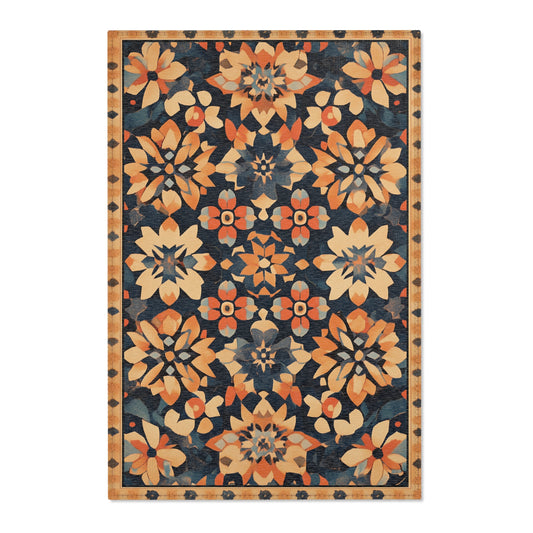 Copy of Moroccan Area Rug, Low Pile, Funky, Colorful, & Unique Area Rugs, Custom Print Rug or Bathmat, 2 Sizes - 24x36 in and 48x72 in