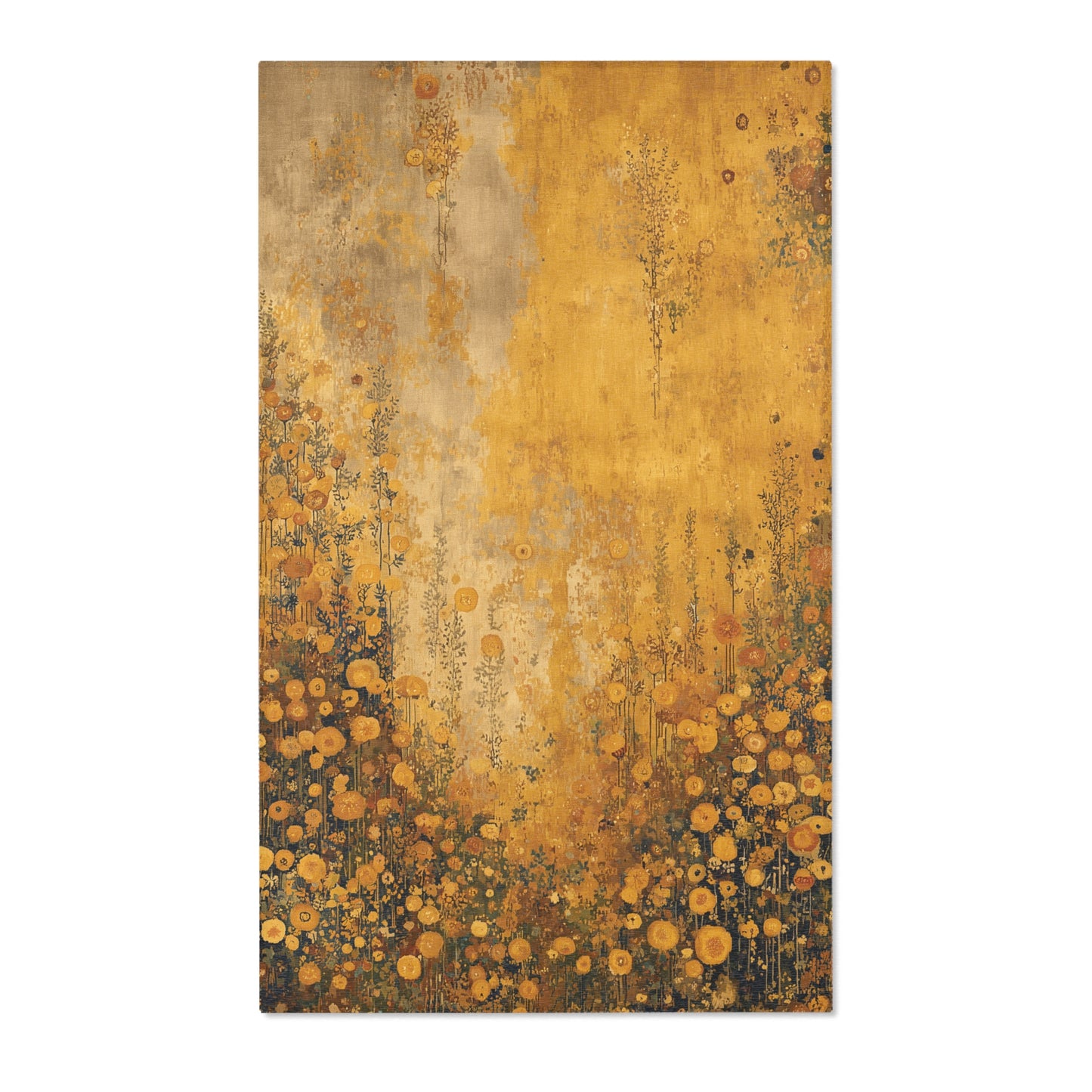 Gustav Klimt Inspired Area Rug, Funky, Colorful, & Unique Area Rugs, Custom Print Rug or Bathmat, 3 Sizes - 24x36 in, 36x60 in and 48x72 in