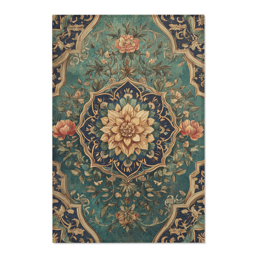Moroccan Area Rug, Low Pile, Funky, Colorful, & Unique Area Rugs, Custom Print Rug or Bathmat, 3 Sizes - 24x36 in, 36x60 in and 48x72 in