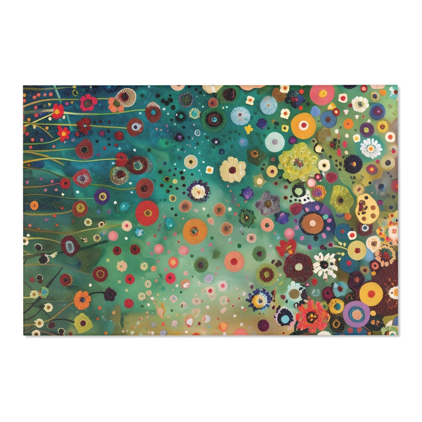 Gustav Klimt Inspired Area Rug, Funky, Colorful, & Unique Area Rugs, Custom Print Rug or Bathmat, 3 Sizes - 24x36 in, 36x60 in and 48x72 in