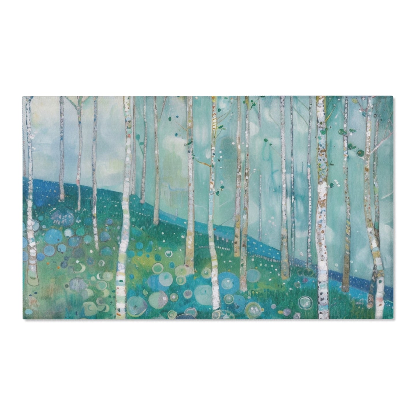 Gustav Klimt Inspired Area Rug, Funky, Colorful, & Unique Area Rugs, Custom Print Rug or Bathmat, 3 Sizes - 24x36 in, 36x60 in and 48x72 in