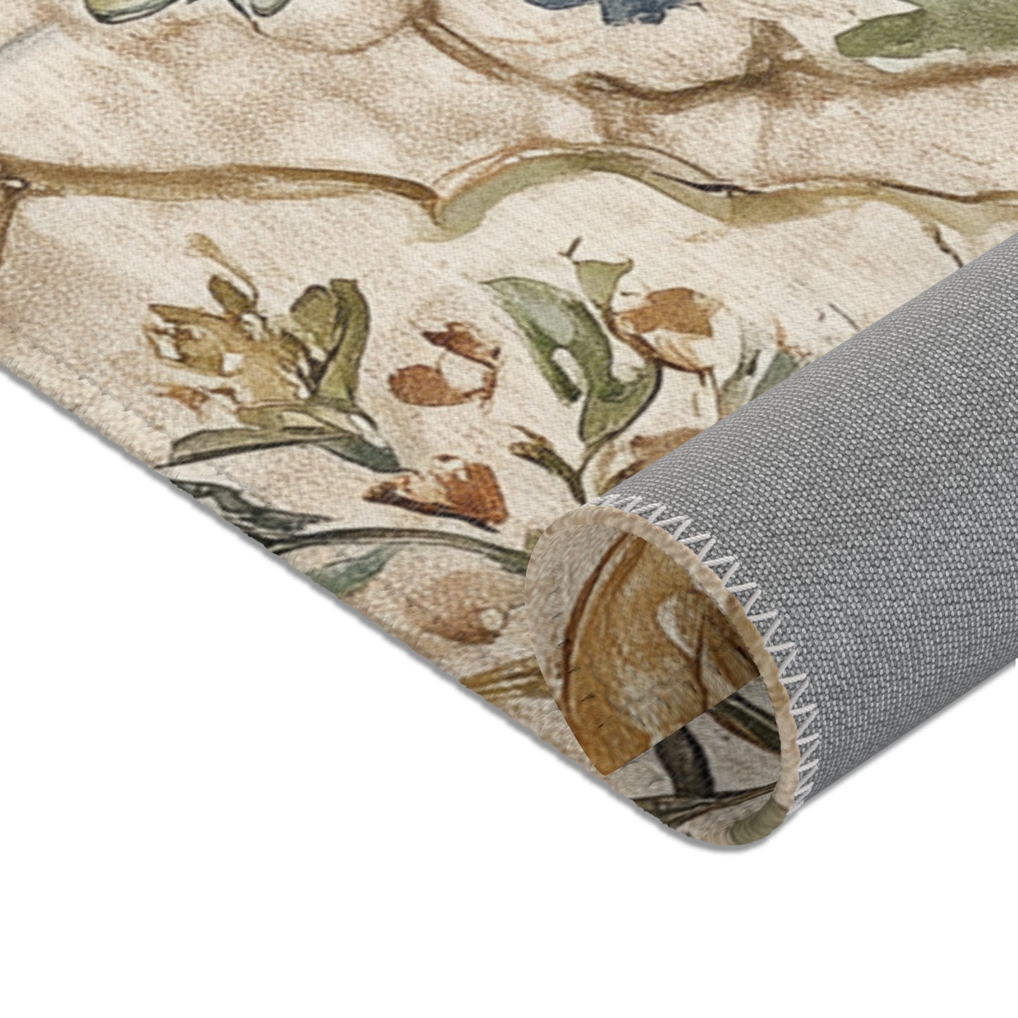 Moroccan Area Rug, Low Pile, Funky, Off White, & Unique Area Rugs, Custom Print Rug or Bathmat, 2 Sizes - 24x36 in and 48x72 in