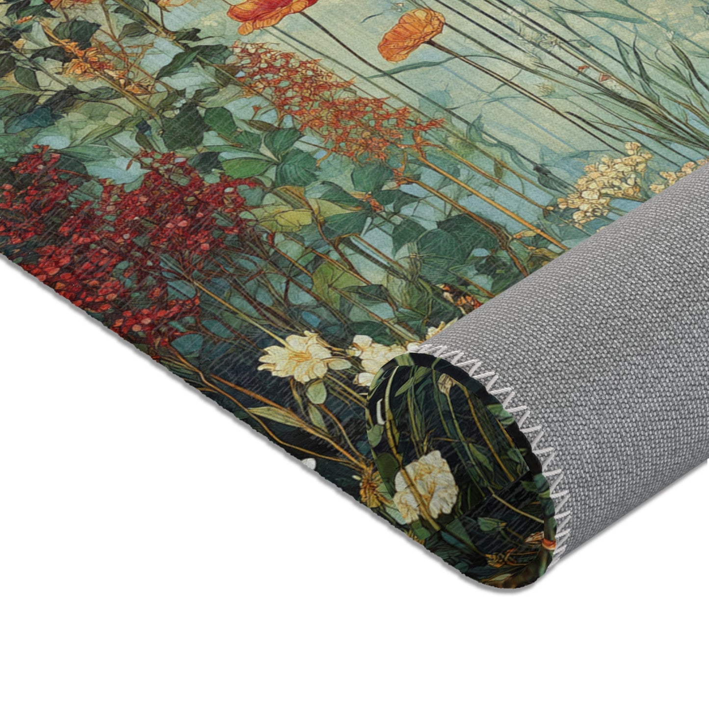 Gustav Klimt Inspired Area Rug, Funky, Colorful, & Unique Area Rugs, Custom Print Rug or Bathmat, 3 Sizes - 24x36 in, 36x60 in and 48x72 in