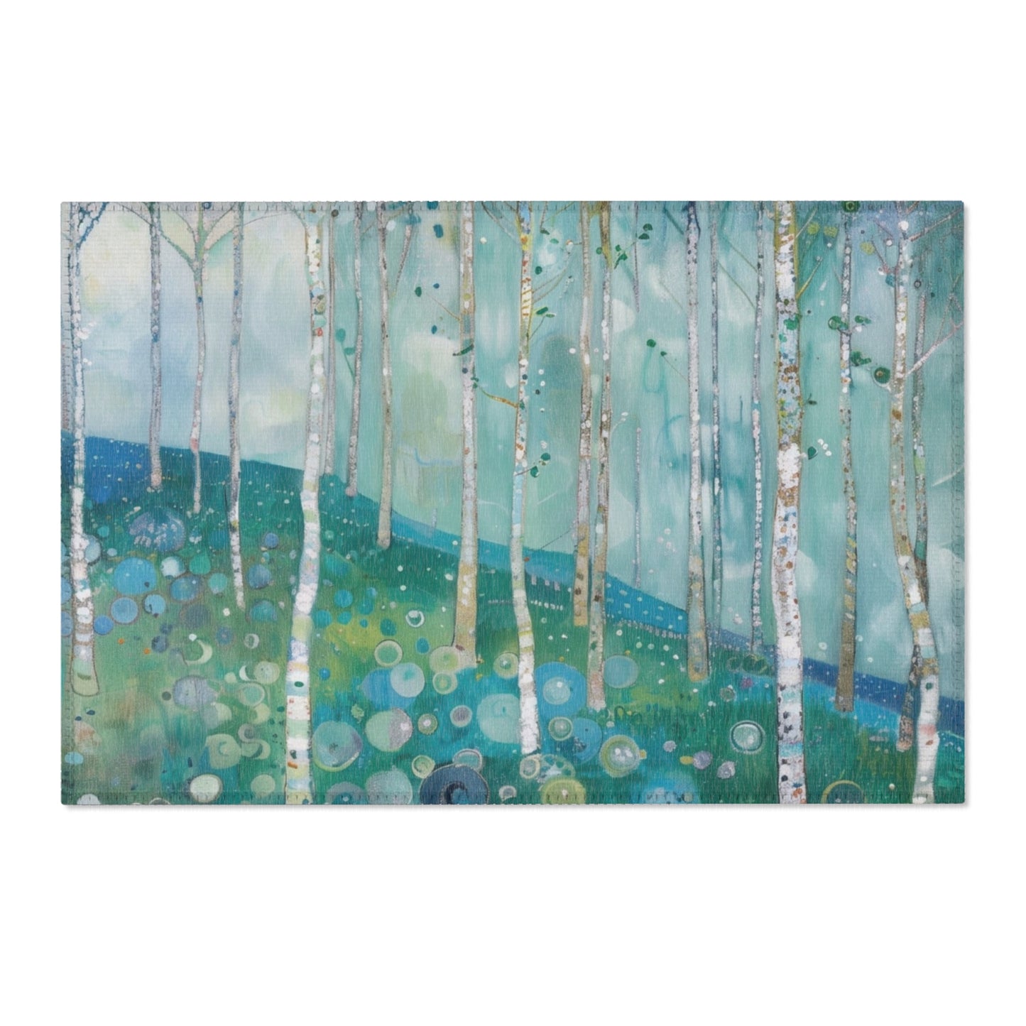 Gustav Klimt Inspired Area Rug, Funky, Colorful, & Unique Area Rugs, Custom Print Rug or Bathmat, 3 Sizes - 24x36 in, 36x60 in and 48x72 in