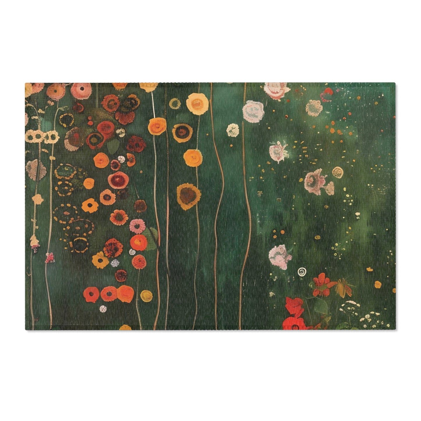 Gustav Klimt Inspired Area Rug, Funky, Colorful, & Unique Area Rugs, Custom Print Rug or Bathmat, 3 Sizes - 24x36 in, 36x60 in and 48x72 in