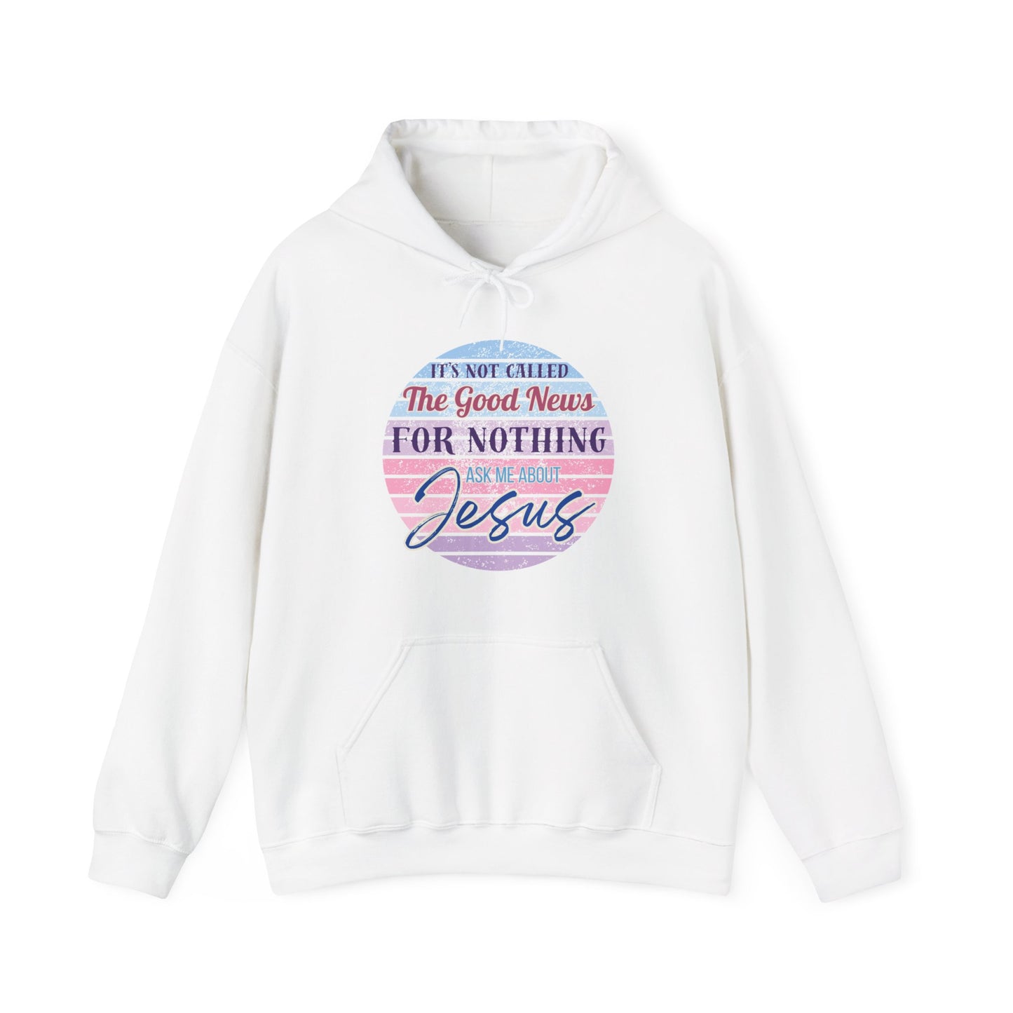 The Good News of Jesus Unisex Heavy Blend™ Hooded Sweatshirt, Christian Merch, Christian Streetwear, Ministry Shirt, Faith Based Shirt, Praise Hoodie