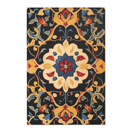 Moroccan Area Rug, Low Pile, Funky, Colorful, & Unique Area Rugs, Custom Print Rug or Bathmat Doormat, 3 Sizes - 24x36 in, 36x60, 48x72 in