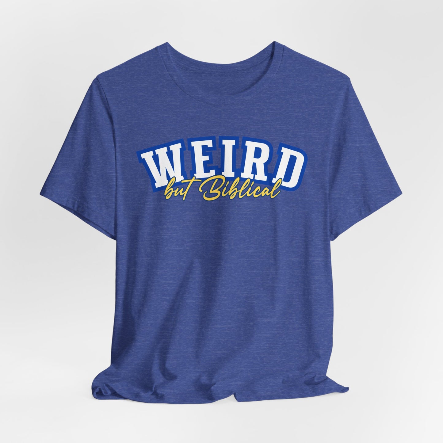 Weird But Biblical Unisex Softstyle T-Shirt - Faith Tee, Religious Shirt, Inspirational Christian Clothing, Bible Quote Top, Christian