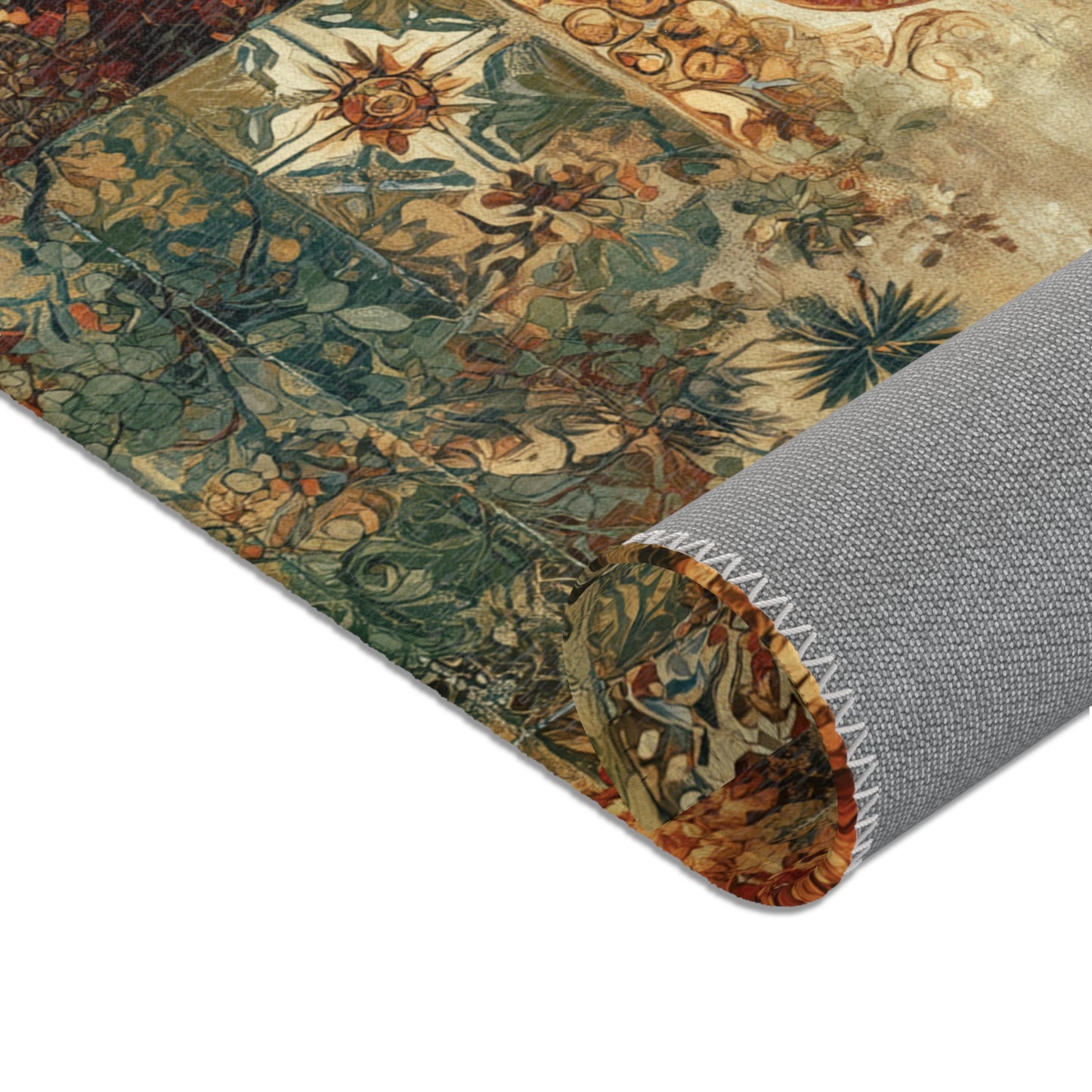 Gustav Klimt Inspired Area Rug, Funky, Colorful, & Unique Area Rugs, Custom Print Rug or Bathmat, 3 Sizes - 24x36 in, 36x60 in and 48x72 in