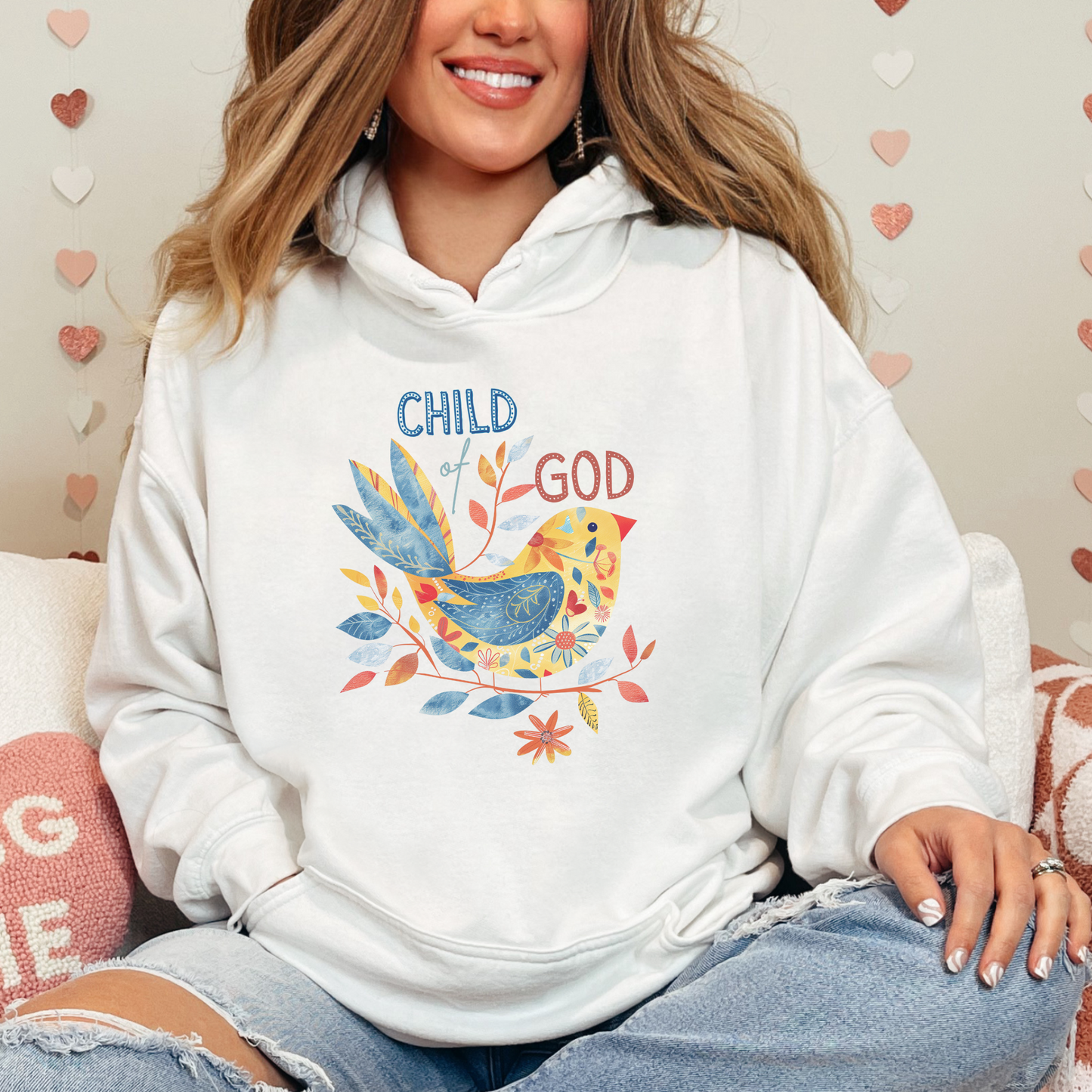 Child of God Unisex Heavy Blend™ Hooded Sweatshirt, Christian Merch, Christian Streetwear, Ministry Shirt, Faith Based Shirt, Praise Hoodie