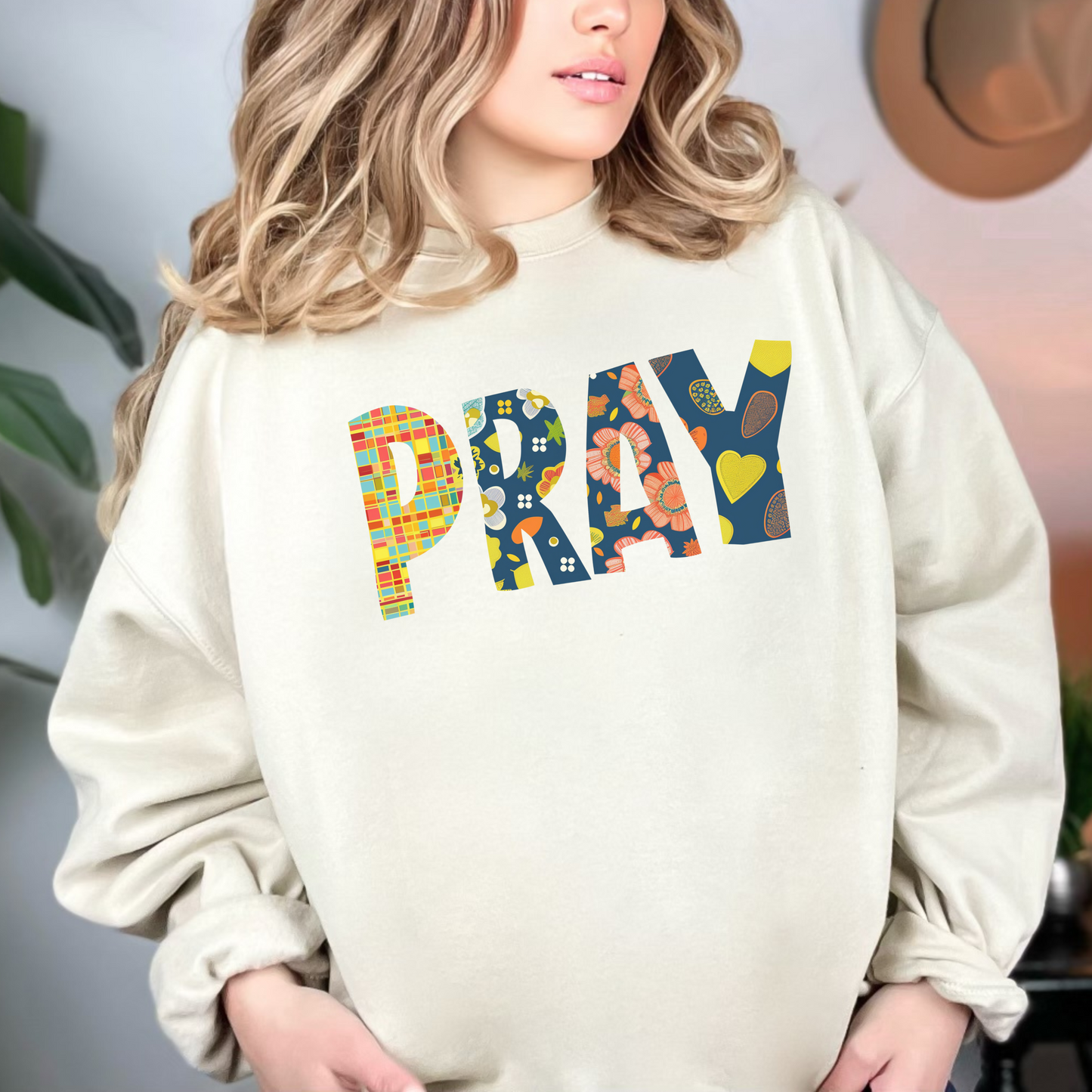 Pray Unisex Heavy Blend Crewneck Sweatshirt, Christian Merch, Christian Streetwear, Ministry Shirt, Faith Based Shirt, Jesus Apparel