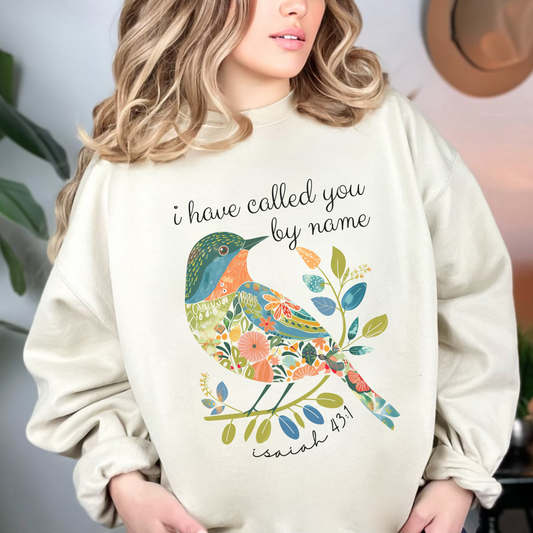 I Have Called You by Name Unisex Heavy Blend Crewneck Sweatshirt, Christian Merch, Christian Streetwear, Ministry Shirt, Faith Based Shirt, Jesus Apparel