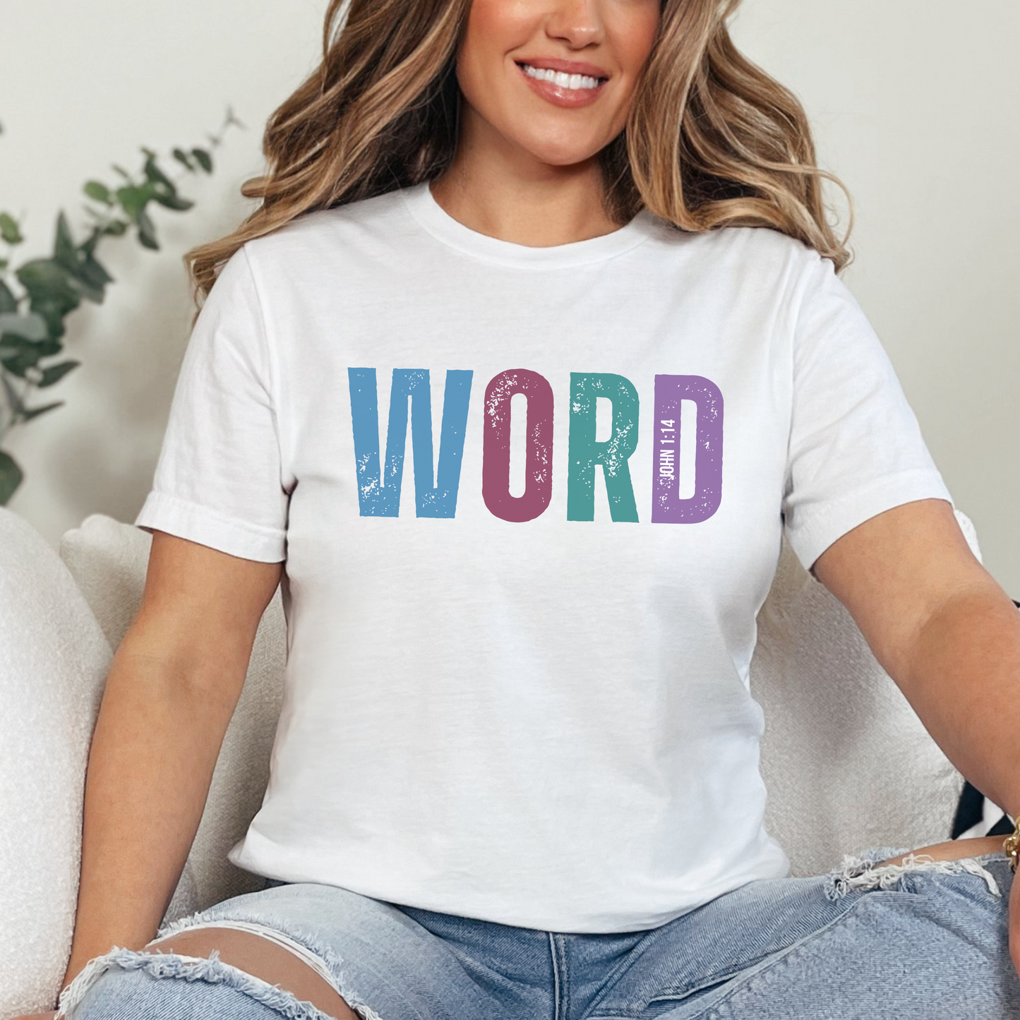Word, John 1:14 T-shirt - Unisex Jersey Short Sleeve Tee, Christian Merch, Christian Streetwear, Faith Based Shirt, Christian Apparel, Christian Shirts