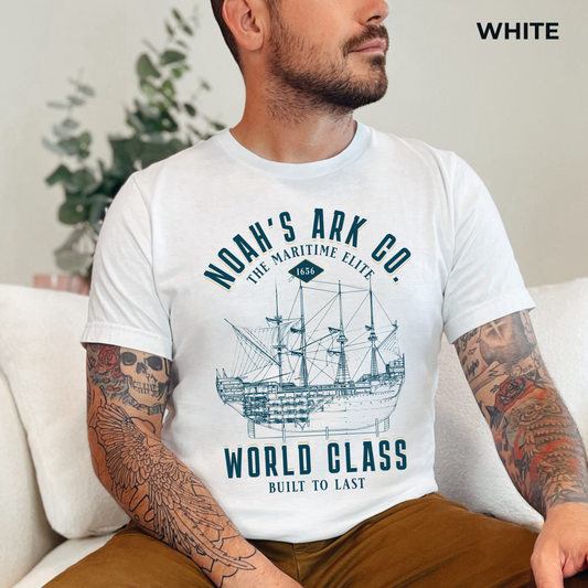 Noah's Ark Company T-shirt - Unisex Jersey Short Sleeve Tee, Christian Merch, Christian Streetwear, Faith Based Shirt, Christian Apparel, Christian Shirts