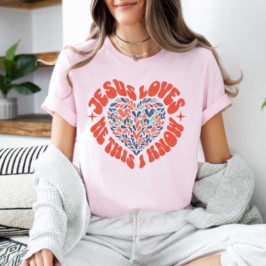 Jesus Loves Me This I Know Unisex Jersey Short Sleeve Tee, Christian Merch, Jesus Loves You, Faith Based Shirt, Christian Apparel, Jesus Apparel