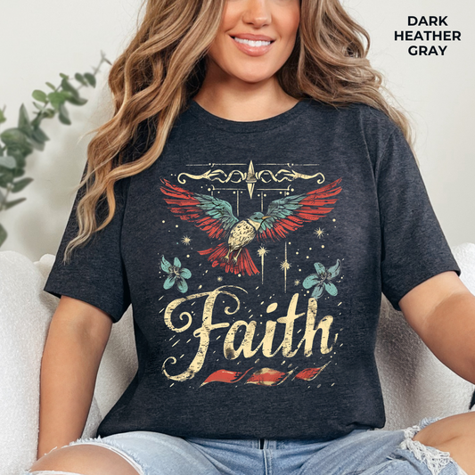 Faith T-Shirt, Unisex Jersey Short Sleeve Tee, Christian Merch, Christian Streetwear, Faith Based Tee, Gift for Church Friend, Jesus Apparel