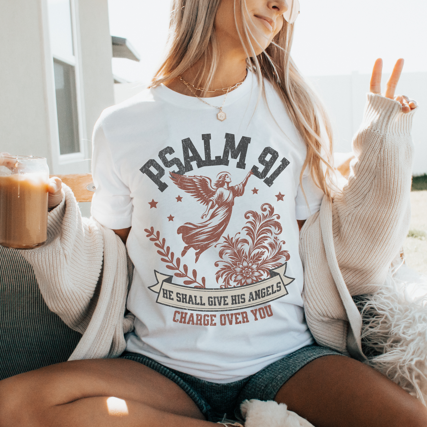 Psalm 91 T-Shirt - Unisex Jersey Short Sleeve Tee, Christian Merch, Christian Streetwear, Faith Based Shirt, Jesus Apparel