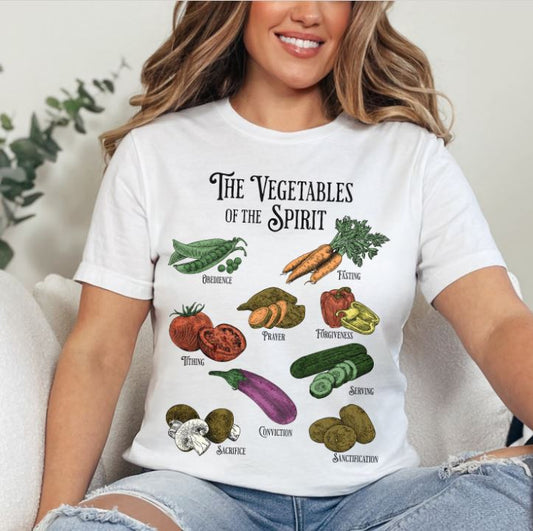Funny Vegetables of the Spirit T-Shirt - Unisex Jersey Short Sleeve Tee, Christian Merch, Christian Streetwear, Fruit of the Spirit, Religious Tees