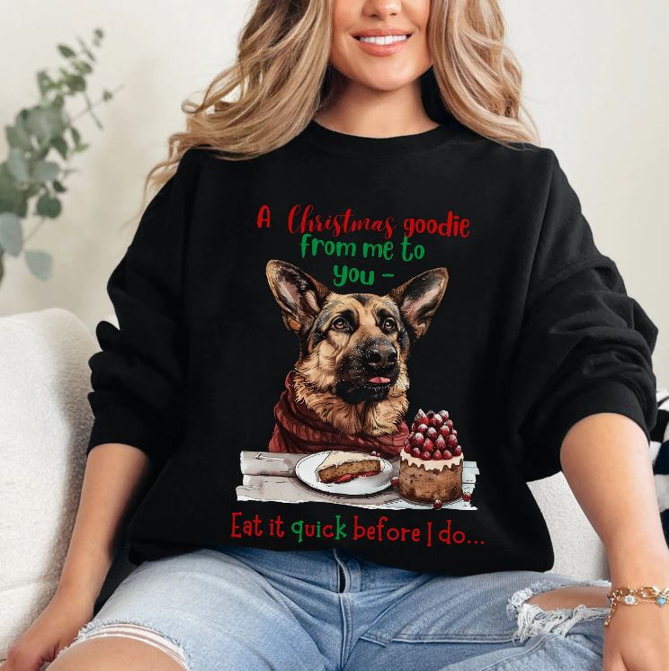 German Shepherd Christmas Sweatshirt, Unisex Heavy Blend™ Crewneck, Dog People or Veterinarian Gift, Dog Christmas Shirt, Cute Gift From Dog