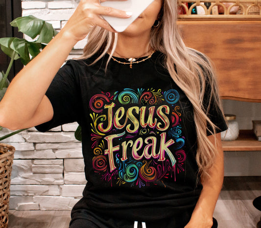 Jesus Freak T-Shirt - Unisex Jersey Short Sleeve Tee, Christian Merch, Christian Streetwear, Ministry Shirt, Jesus Apparel, Religious Tee, Gift for Church Friend