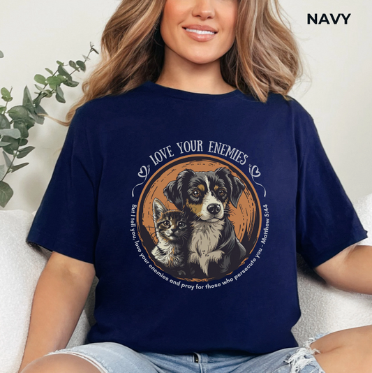Love Your Enemies T-Shirt - Unisex Jersey Short Sleeve Tee, Religious Apparel, Scriptural T-Shirt, Christian Tee, Inspirational T-shirt, Christian Merch, Christian Streetwear