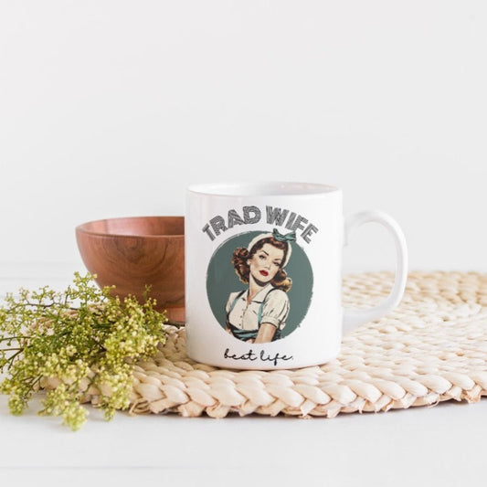Trad Wife Jumbo Mug, 20oz, Homemaker Gift, Traditional Housewife Tea Cup, Trad Wife Gifts, Present for Wifey, Bridal Shower Mug